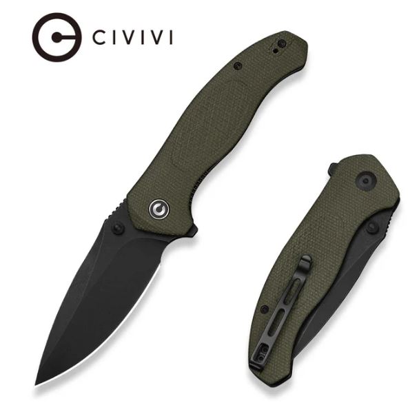 C25037-2 - Civivi Vyrent Flipper Olive Micarta, Nitro-X7