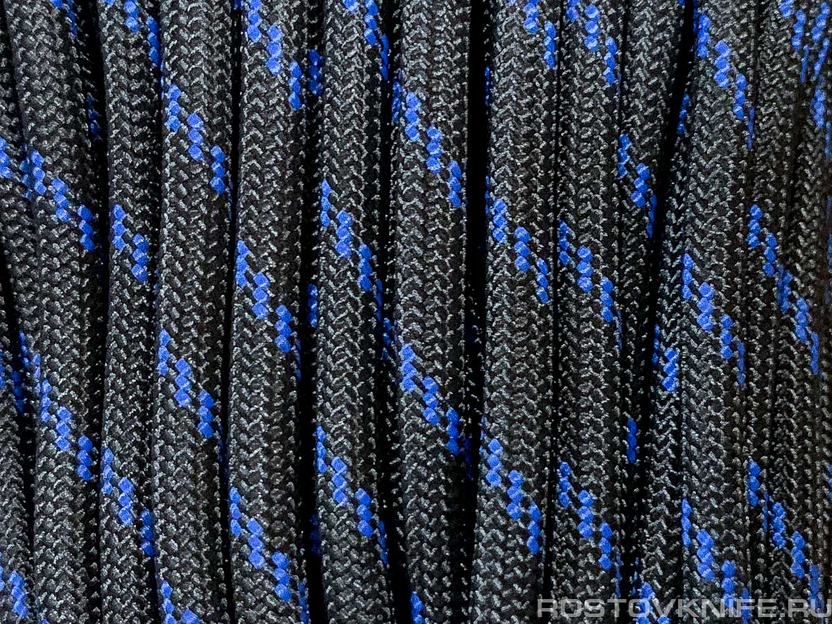 Paracord 550 Black Drop Blue #106