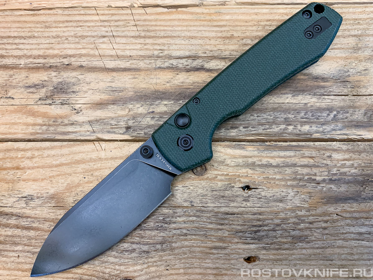 RC3SVM4 - Vosteed Raccoon Green micarta, 14C28N steel
