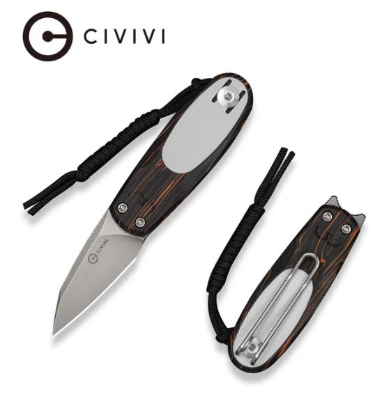 C25054-5 - Civivi Purr Orange/Black/White G10, Nitro-V