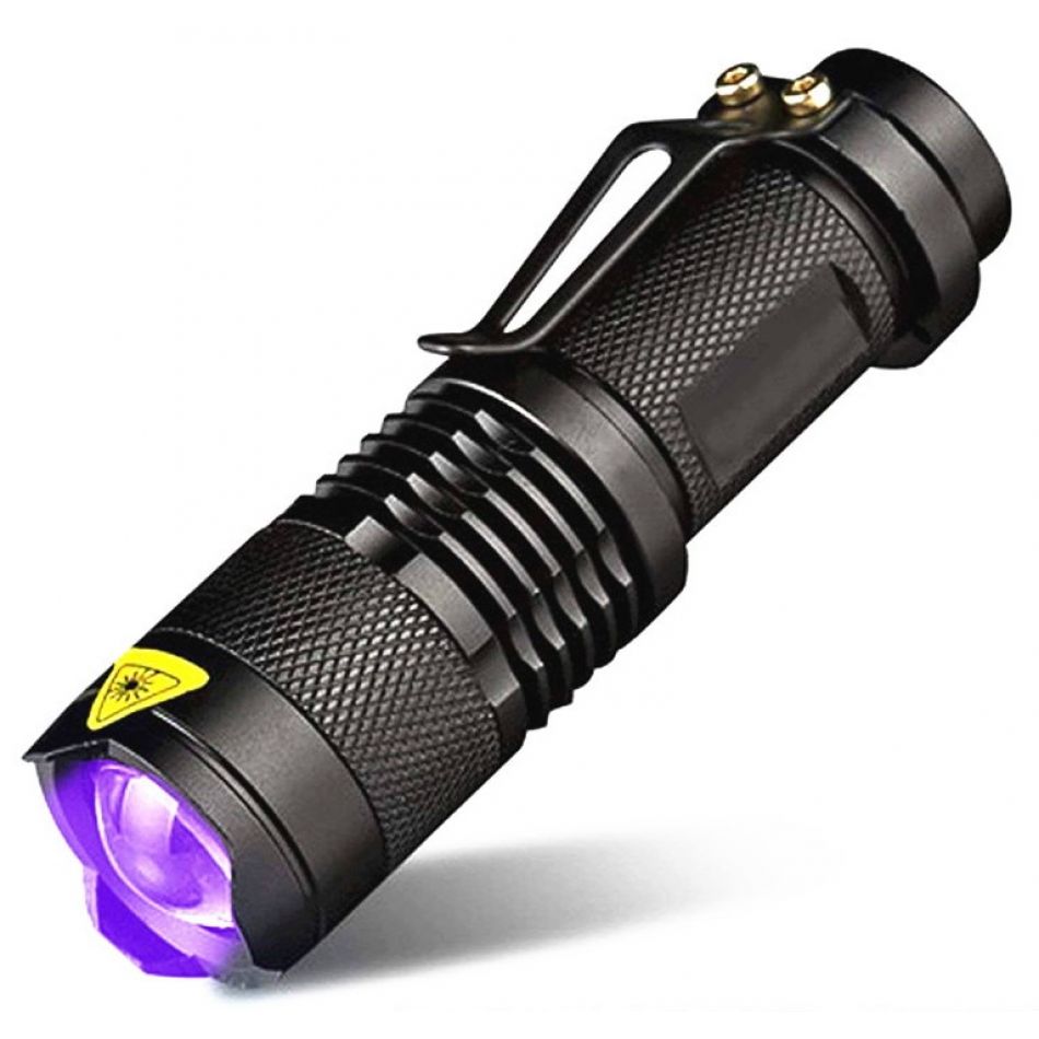 KK-8468-UV - Фонарь ручной UV ультрафиолетовый (питание Li-ion 14500)