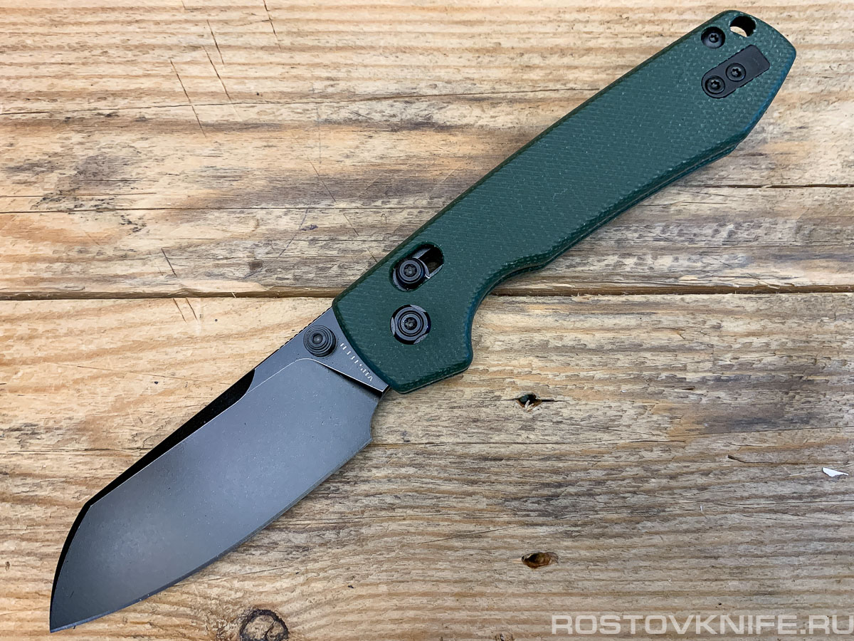 RCC32VPM5 - Vosteed Raccoon CB Green micarta, 14C28N steel