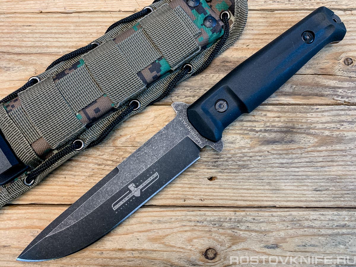 AF5378-BB Black Нож туристический нескладной