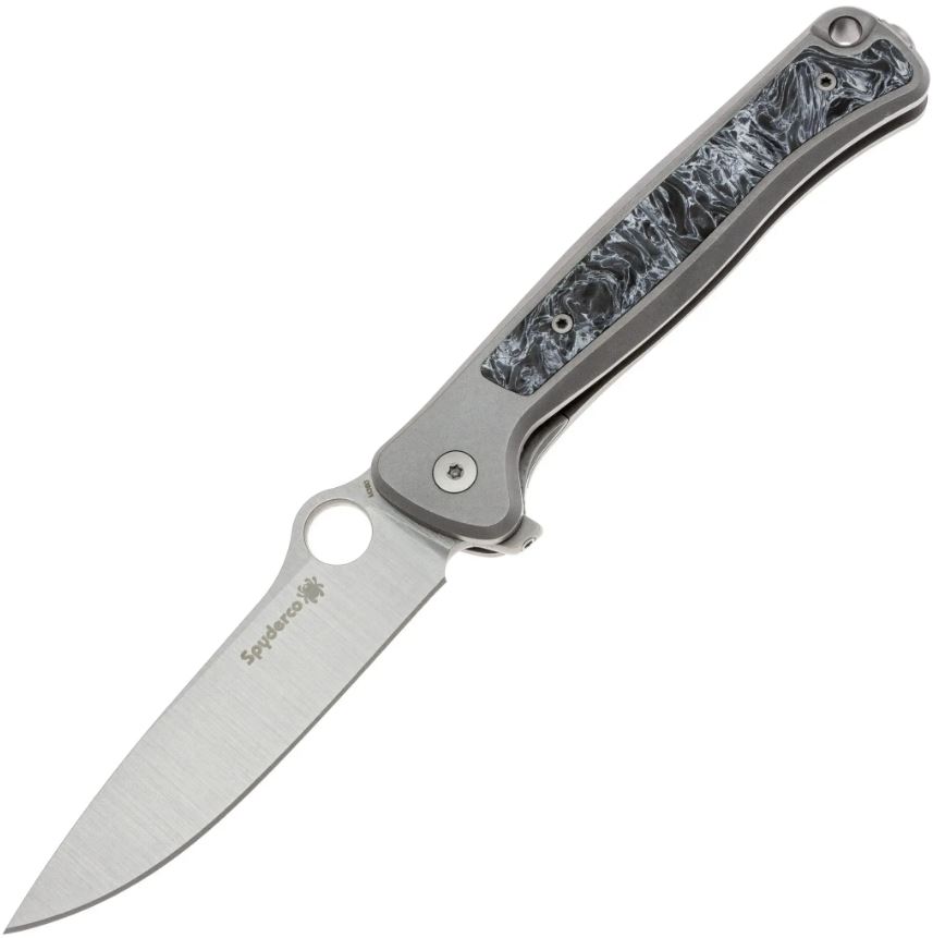 C271TIP - Spyderco Slym R.I.L.Titanium/Dark Matter Polar Fat Carbon Fiber, Bohler M390