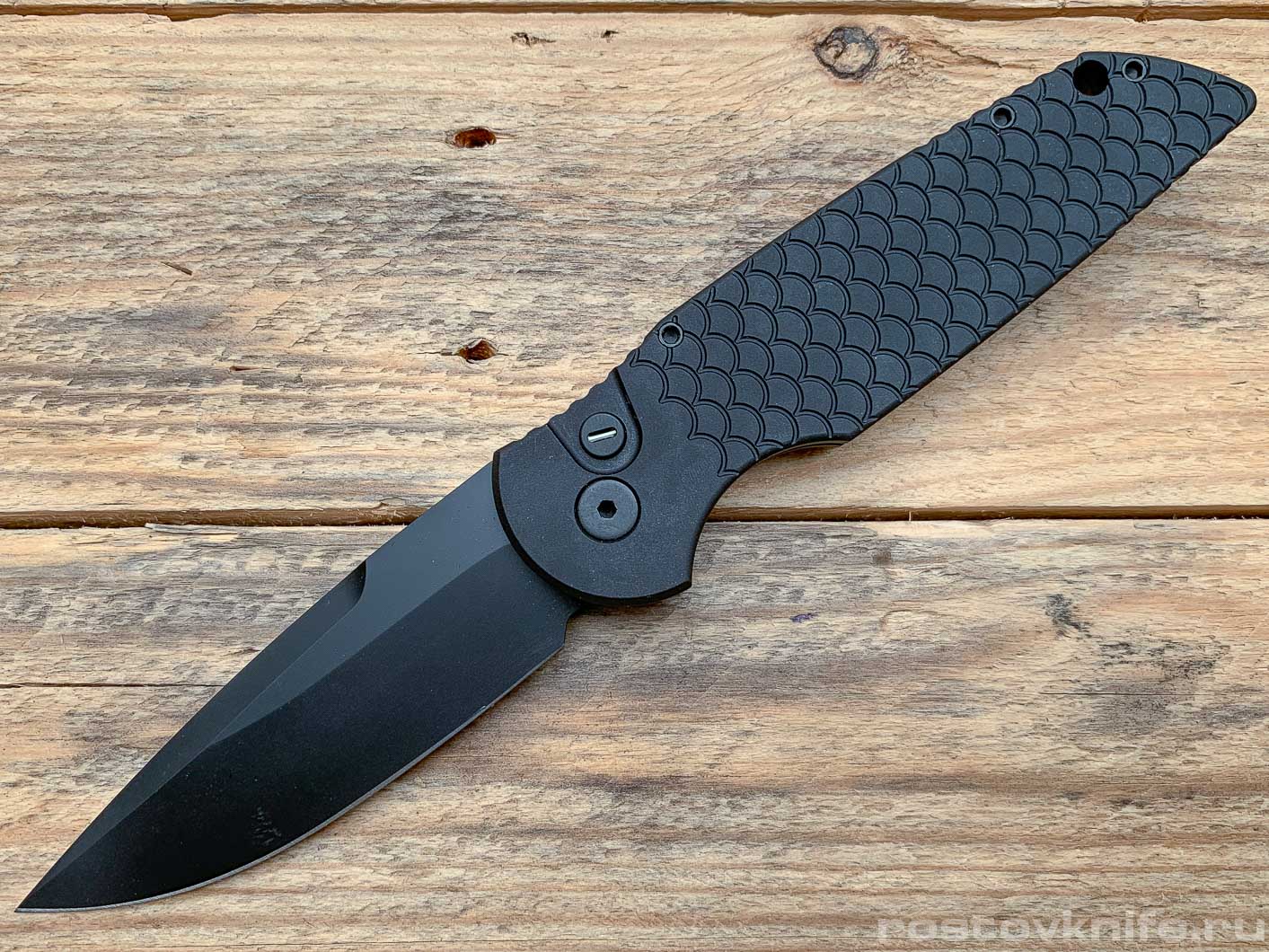 PTTR-3X1 - Protech Tactical Response 3 Operator Black Tritium, CPM-S35VN steel