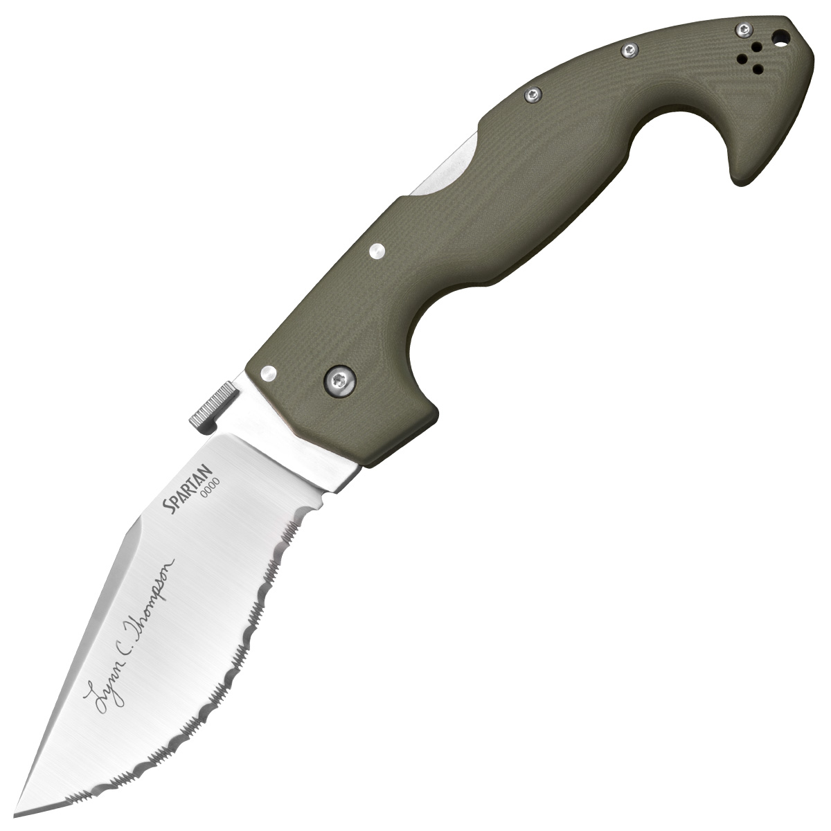 CS21STAA - Cold Steel Spartan Lynn Thompson Signature Serrated, CPM-S35VN steel