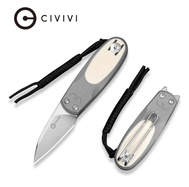 C25054-1 - Civivi Purr Gray/Ivory G10, Nitro-V