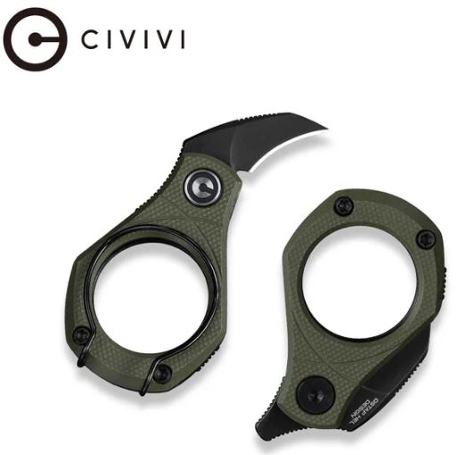 C23038-4 - Civivi Pyrus OD Green G10, Sandvik 14C28N