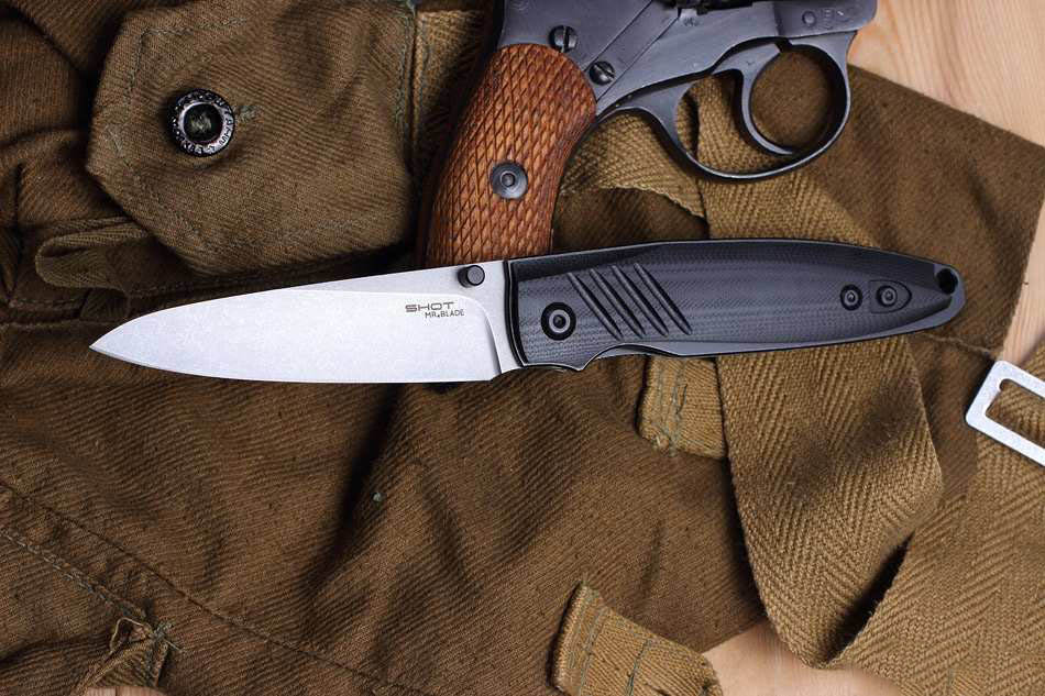 Mr-Blade - Shot, Stonewash, автограф, D2 Steel