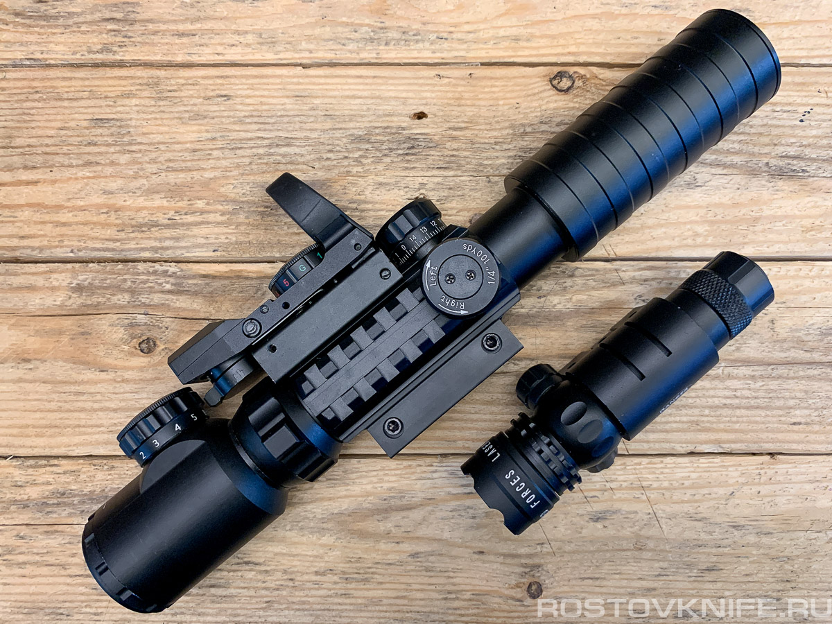 RD-162 - Прицел оптический 3-9x32EQC, Коллиматор, ЛЦУ, weaver
