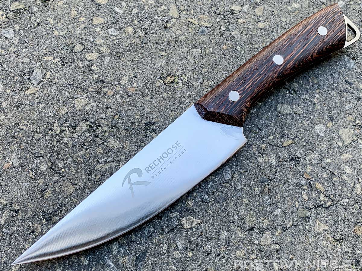 #503 - Нож разделочный дерево 140мм, Stainless steel