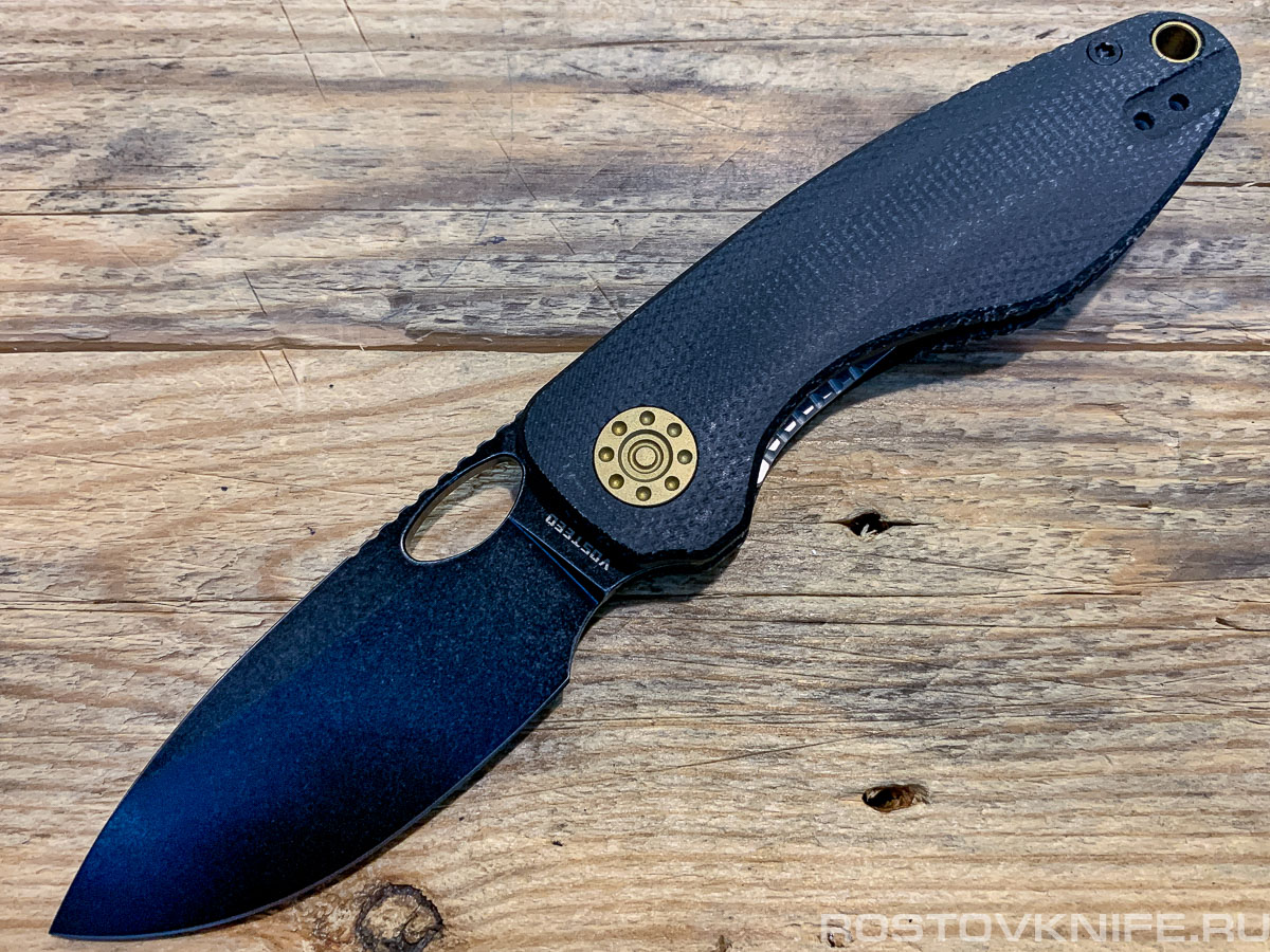 A3302 - Vosteed Acorn Black micarta, Sandvik 14C28N