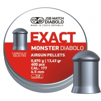 Пуля 4,5 мм/ 0,87 гр/ 400 шт - JSB Exact Monster Diabоlo