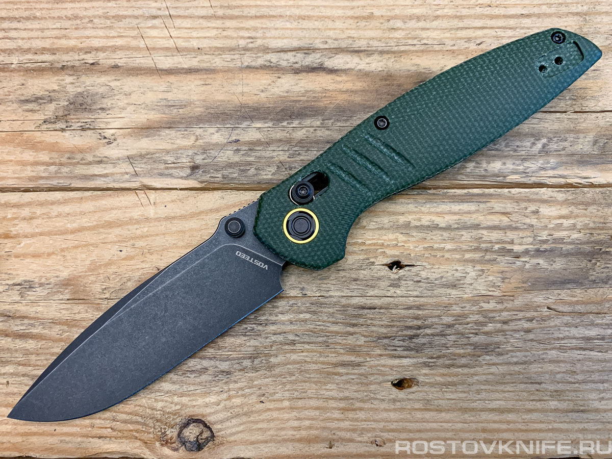 CS29NPMN - Vosteed Corsair Green micarta, Nitro-V steel