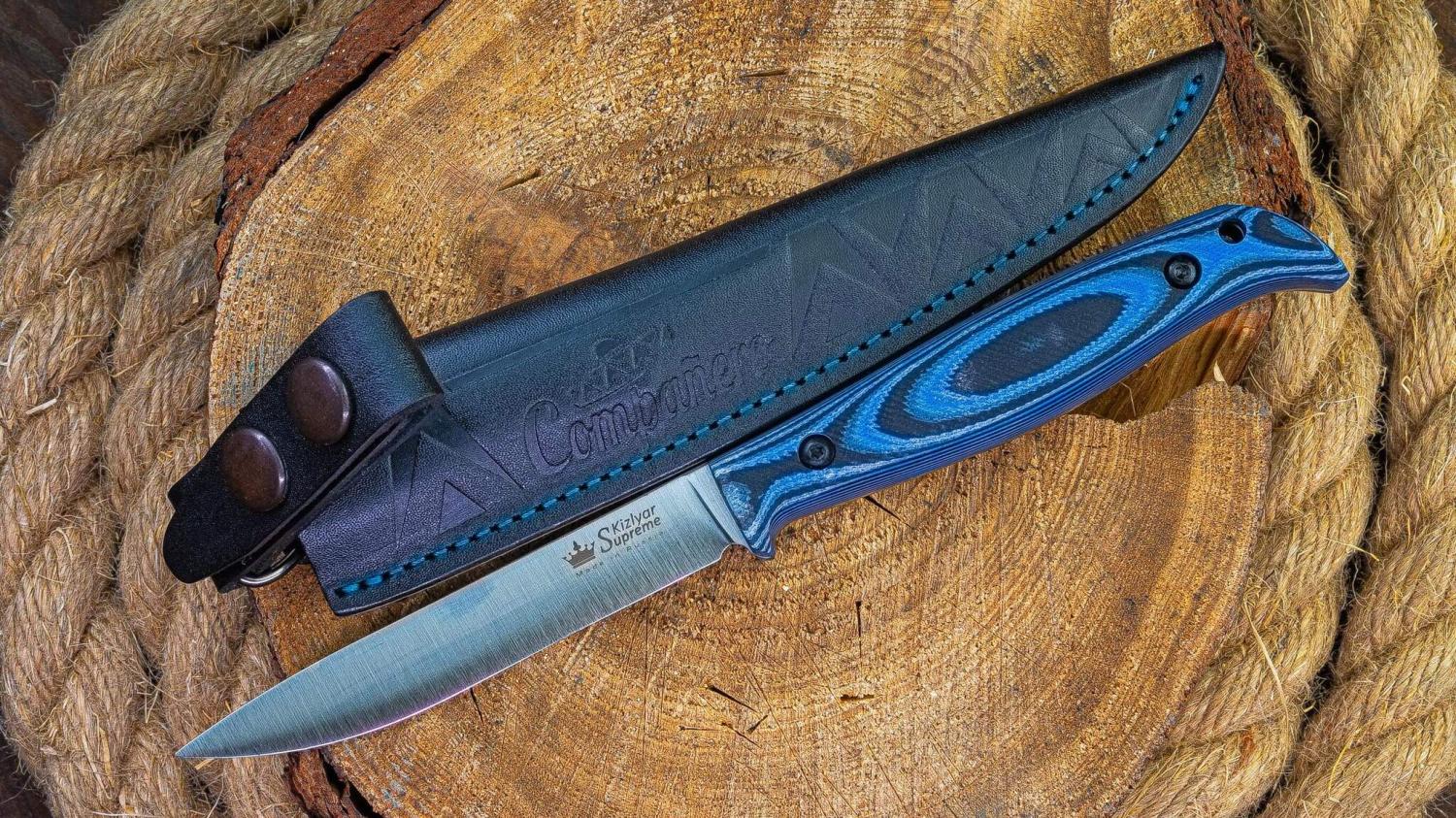 Companero VG-10 SW (Stonewash, Black-blue G10,), Kizlyar Supreme