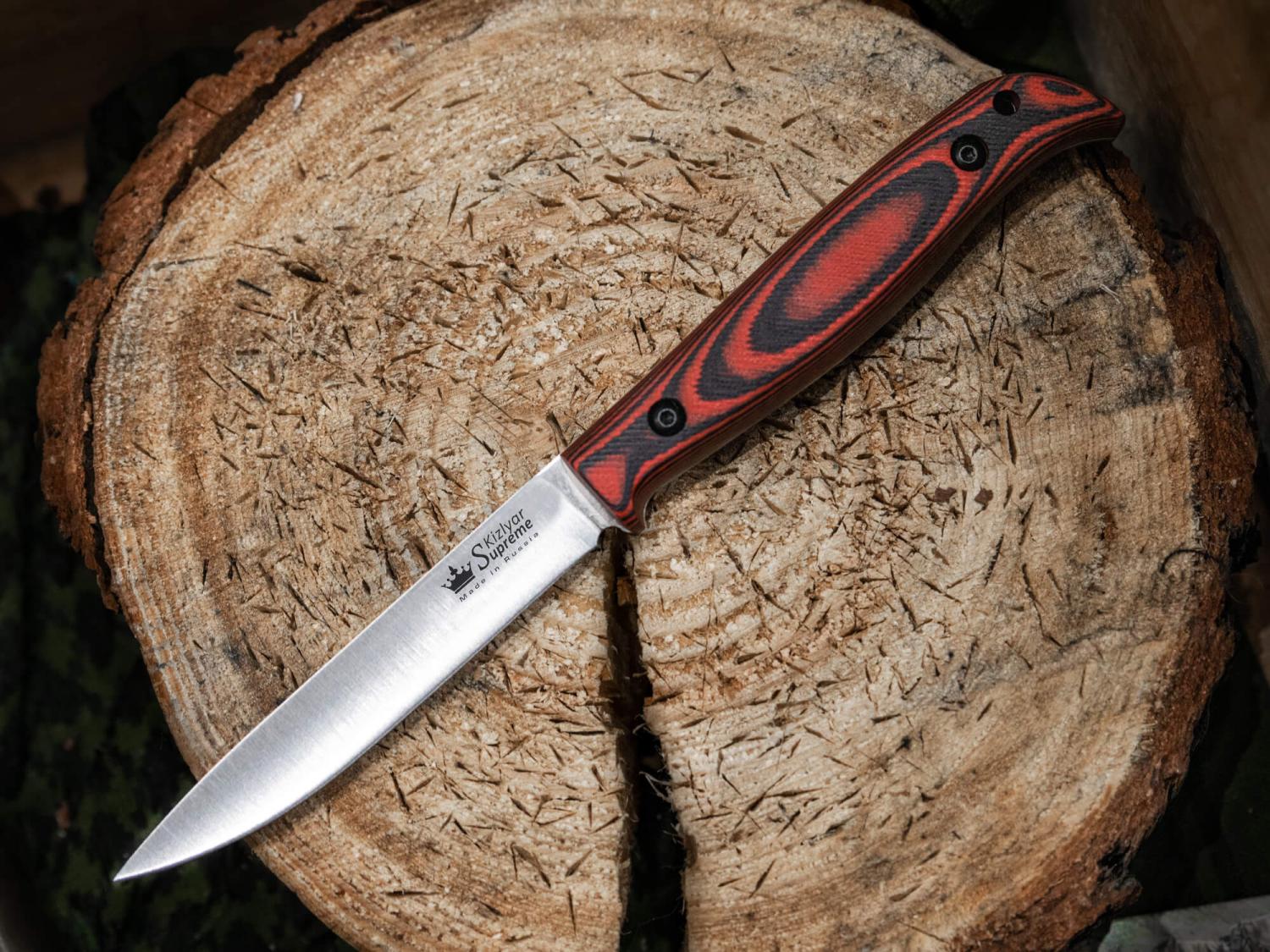 Companero VG-10 SW (Stonewash, Red-Black G10,), Kizlyar Supreme