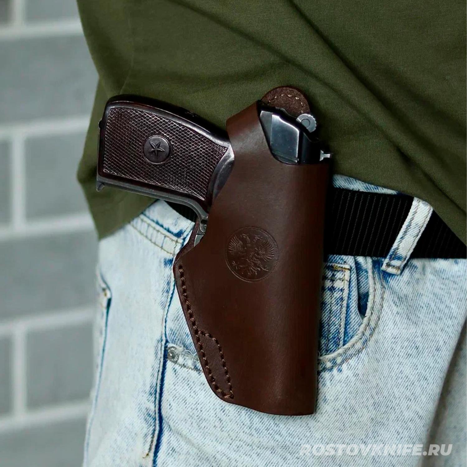 Кобура Дш ПМ поясная кожа, HOLSTER
