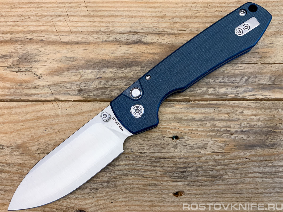 RC3SVM3 - Vosteed Raccoon Blue micarta, 14C28N steel