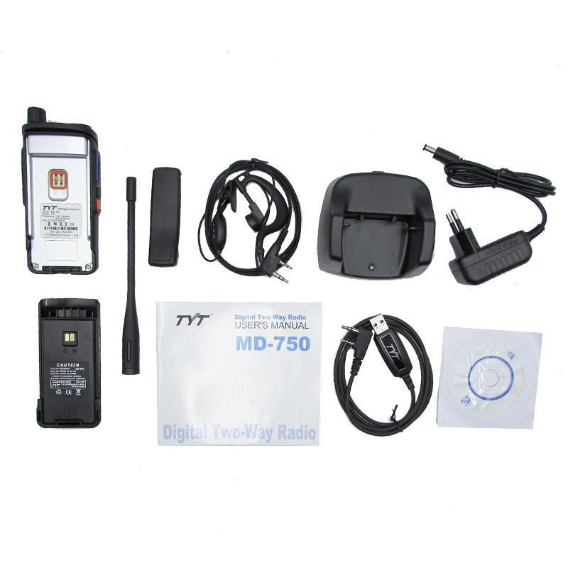 MD-750 5W - Аналого-цифровая рация TYT 136-174MHz/400-470MHz 5W/2000mA/h/7.4V