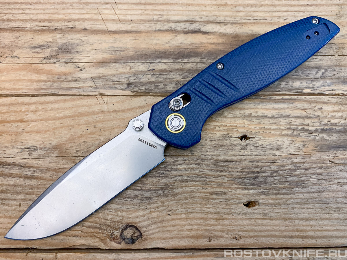 CS29NWML - Vosteed Corsair Blue micarta, Nitro-V steel