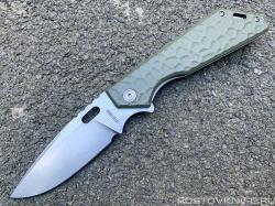 FD013G Нож туристический складной, олива G10, SW