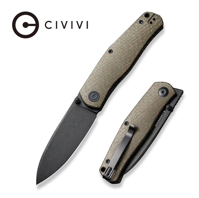 C22007-2 - Civivi Sokoke Green micarta, 14C28N steel