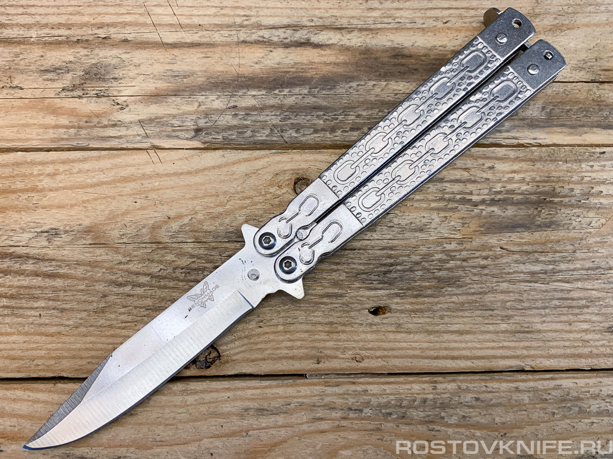 335S белая Нож туристический "бабочка"
