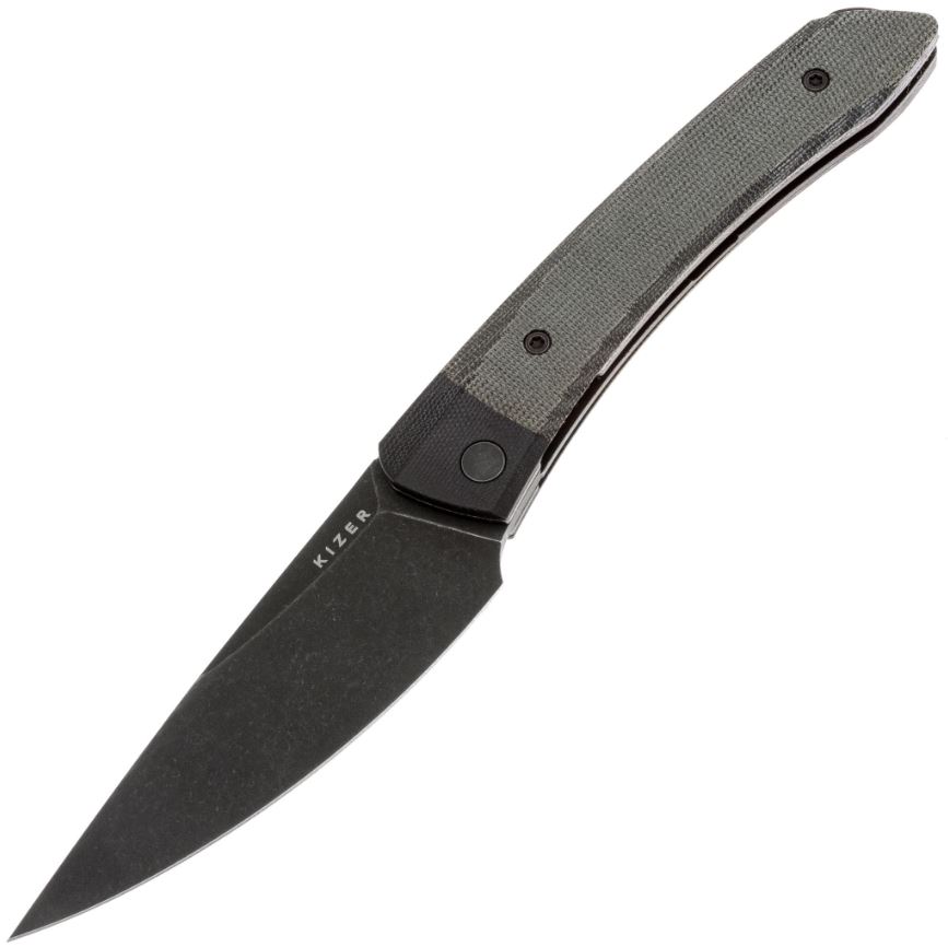 V4663A1 - Kizer Momo Black G10/Micarta, Nitro-V