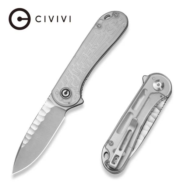 C18062AM-1 - Civivi Elementum Polished Lexan, Nitro-V Rock Grind