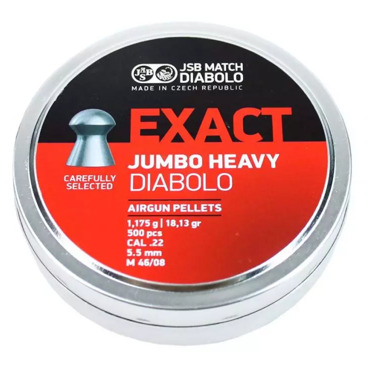 Пуля 5,5 мм/ 1,175 гр/ 500 шт - JSB EXACT jumbo Heavy Diabolo