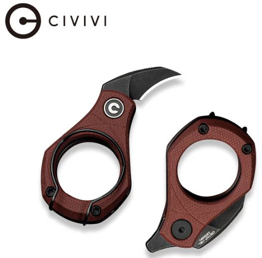 C23038-1 - Civivi Pyrus Burgundy G10, Sandvik 14C28N