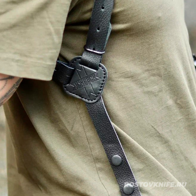 Кобура ПМ Мираж наплечная комбинированная кожа черная, HOLSTER