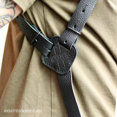 Кобура ПМ наплечная комбинированная кожа черная  HOLSTER 3