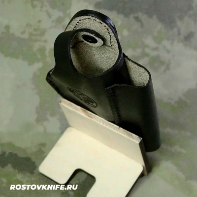 Кобура Дш ПМ поясная Служебная кожа черная, HOLSTER 2